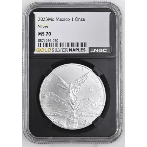 2023Mo - 1 Onza Libertad Silver Coin - Mexico - NGC MS70 (S14-B13)